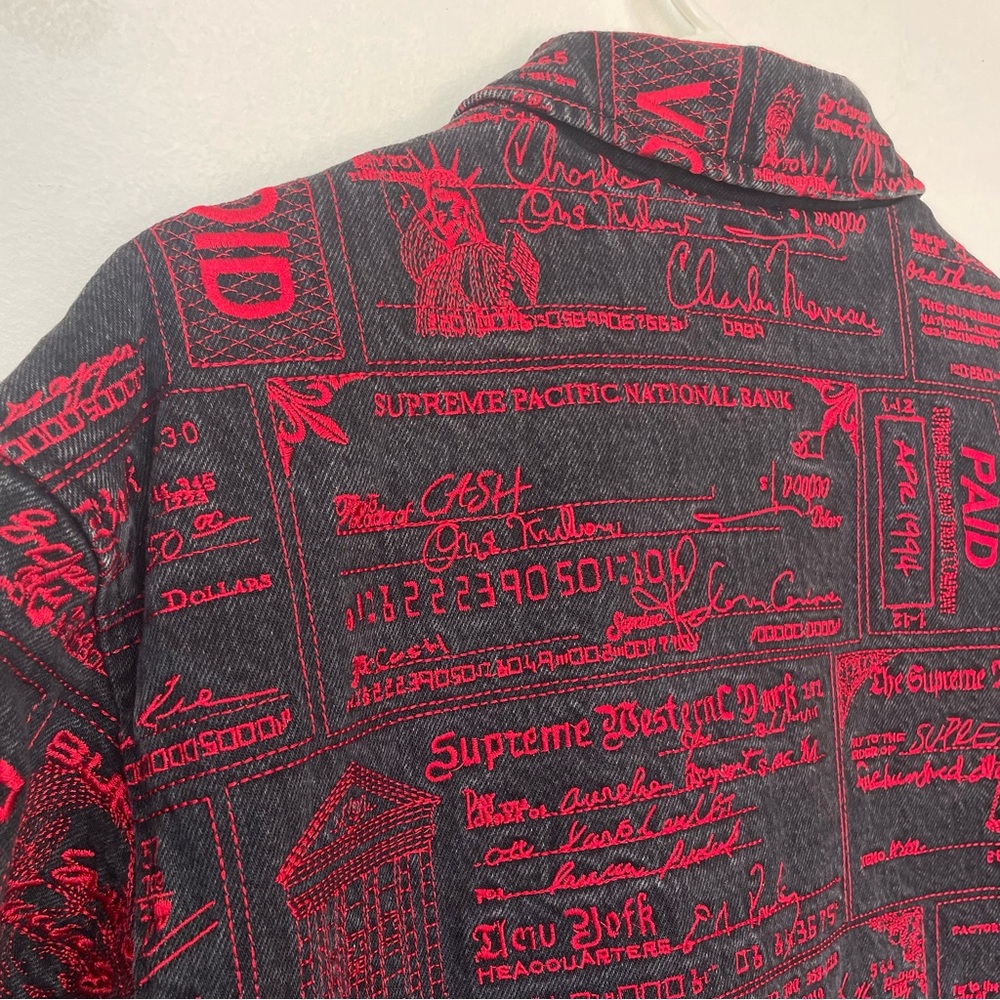 Supreme Checks Embroidered Denim Jacket - Picture 8 of 8